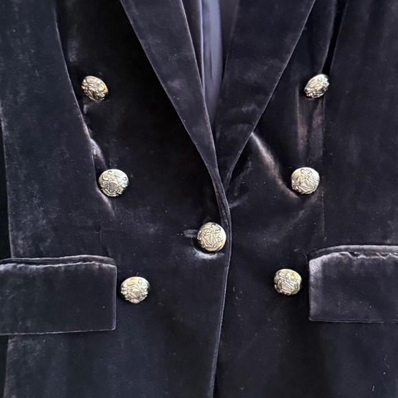 Veronica Beard Gaya Velvet Dickey Jacket in Navy - Picture 4 of 8